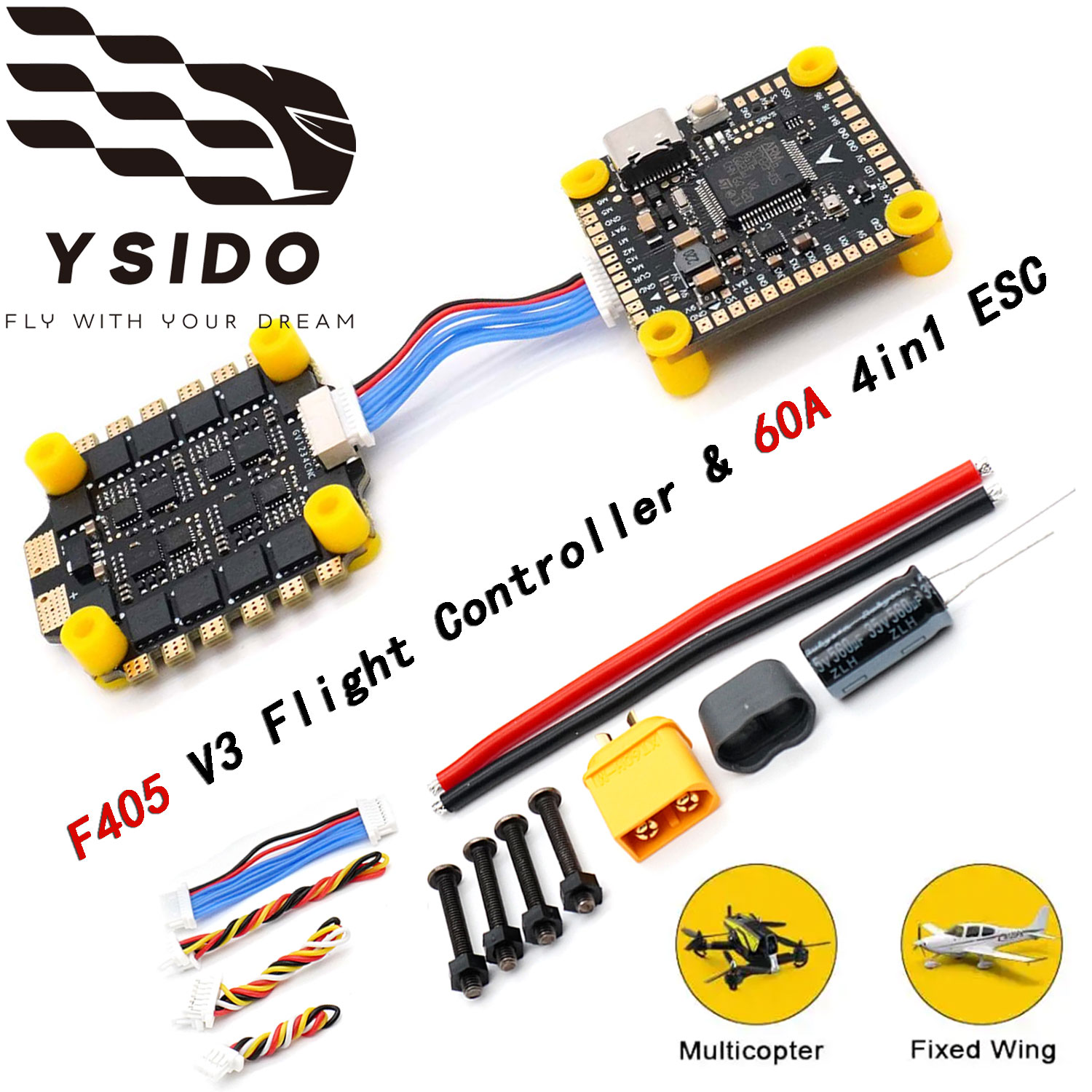YSIDO F4 F405 V3 Flight Contro - Mateksys Flight Controller F405 Wte recension och pris
