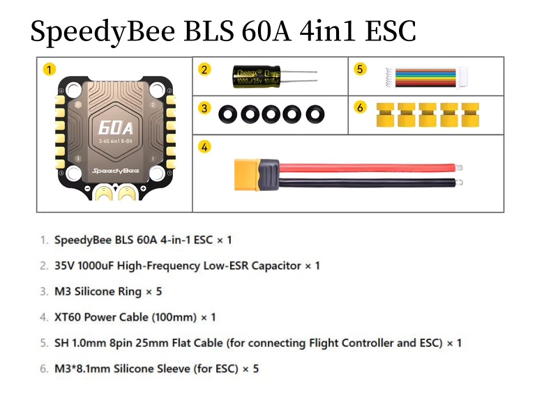 SpeedyBee F4 F405 V4 55A BLS 3 - Speedybee F405 V4 Bls 55A Stack recension och pris
